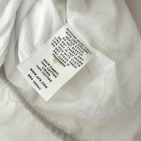 AYR The Puff Puff Sleeve Top Blouse - White Small - Picture 10 of 11